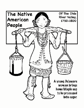 free download native american indian coloring page children delaware 