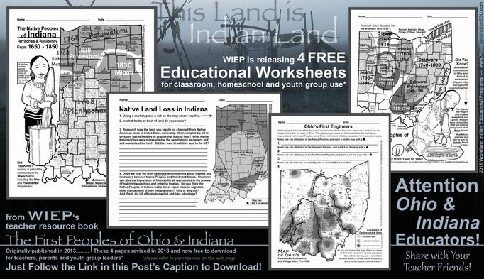 free worksheets woodland native american indian school lesson plans parents resources Indiana Ohio Miami Tribe Shawnee Delaware Indian Potawatomi